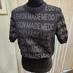 House Of Rehab Black Graphic Sweater- Medium